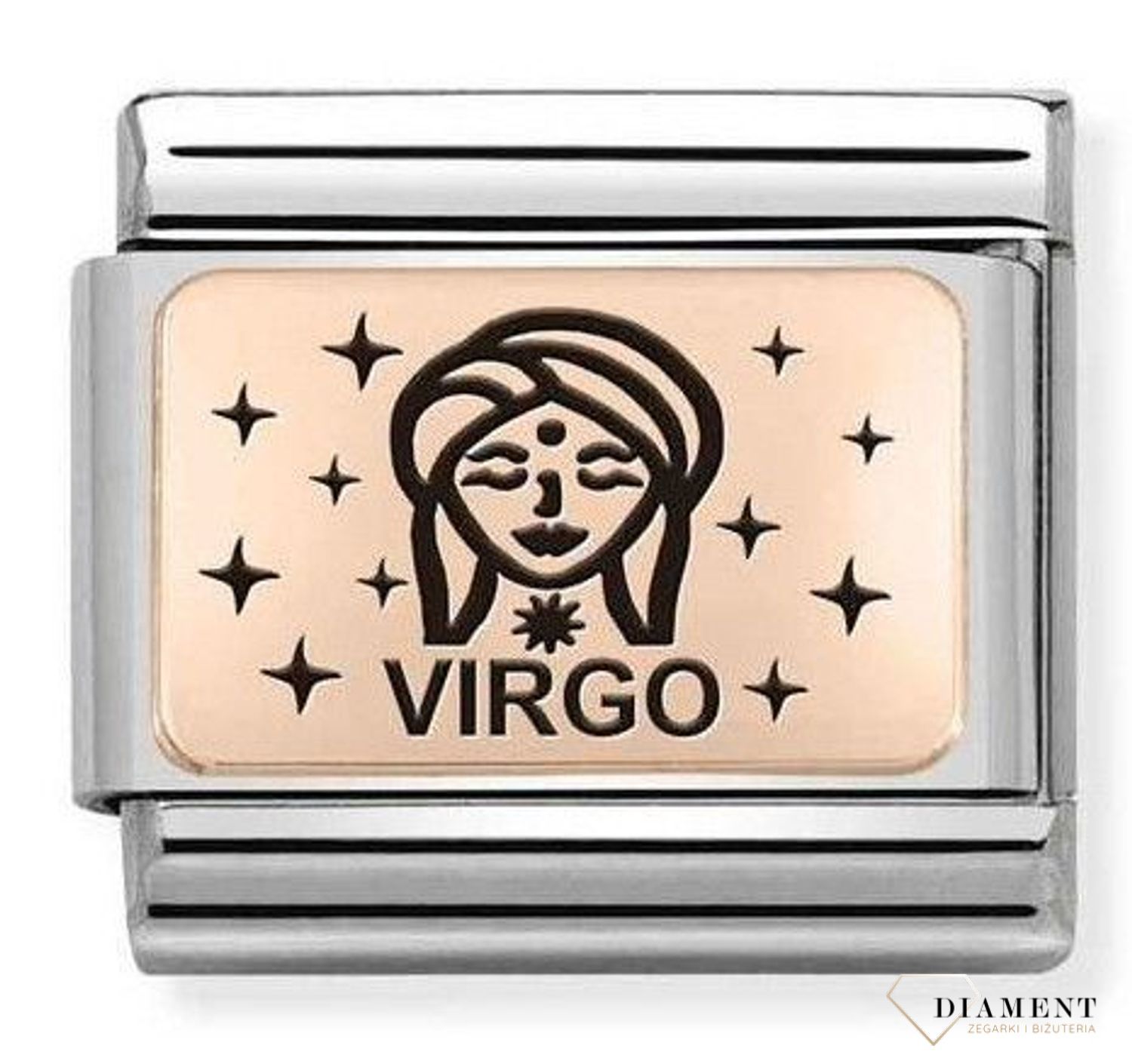 Nomination Link 9K zawieszka różowe złoto 'Panna' 430112 06 Zawieszki Nomination ✓ Wyjątkowy prezent ✓ Nomination ✓ Bransoletka Nomination ✓ Bransoletka ze stali ✓ Gwarancja najniższej ceny ✓ Zapraszamy!.jpg